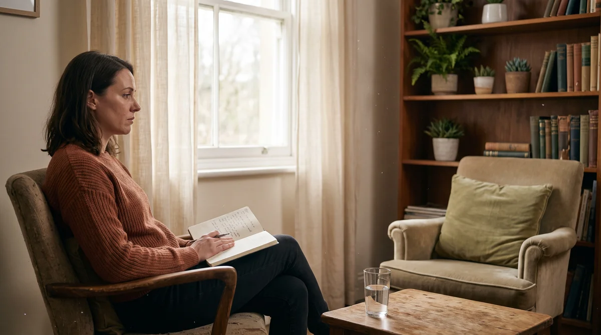 Gabinet psychologiczny z fotelami przed konsultacją dotyczącą tożsamości płciowej